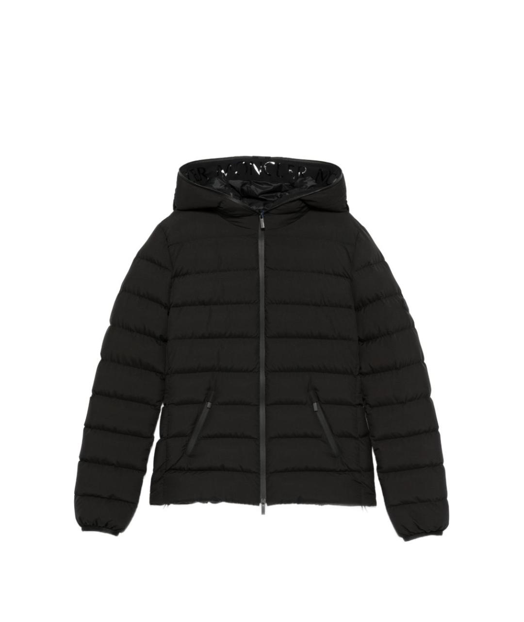 MONCLER Черный полиэстеровый пуховик, фото 1