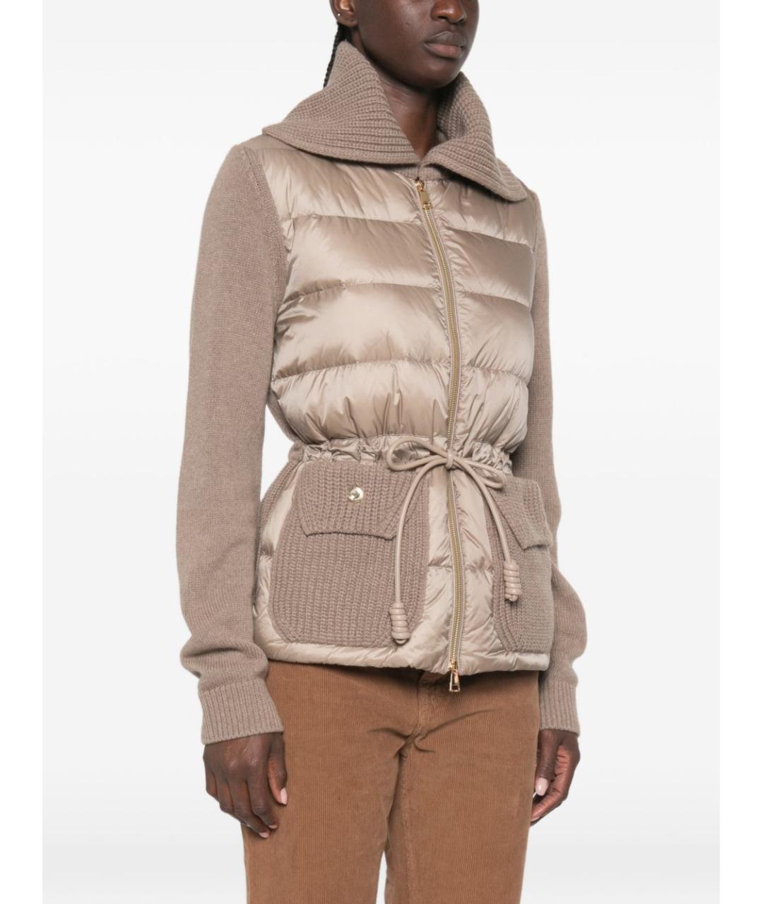 MONCLER Бежевая полиамидовая куртка, фото 5
