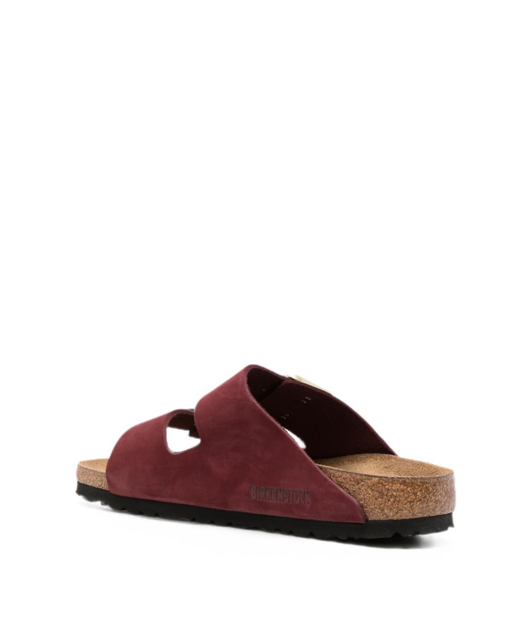 BIRKENSTOCK Бордовые кожаные сандалии, фото 3