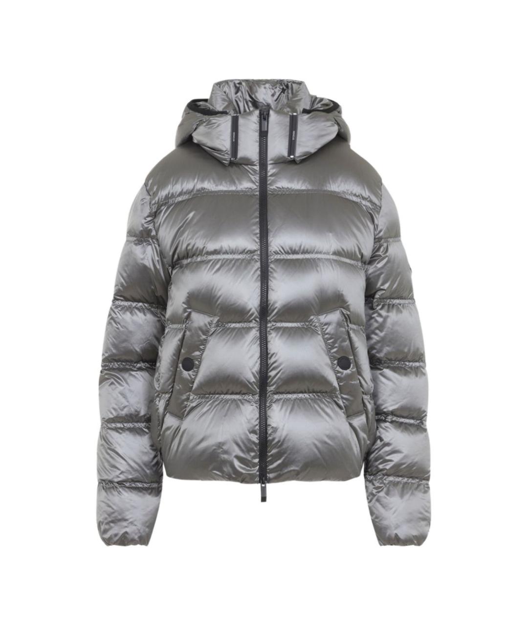 MONCLER Серая полиамидовая куртка, фото 1