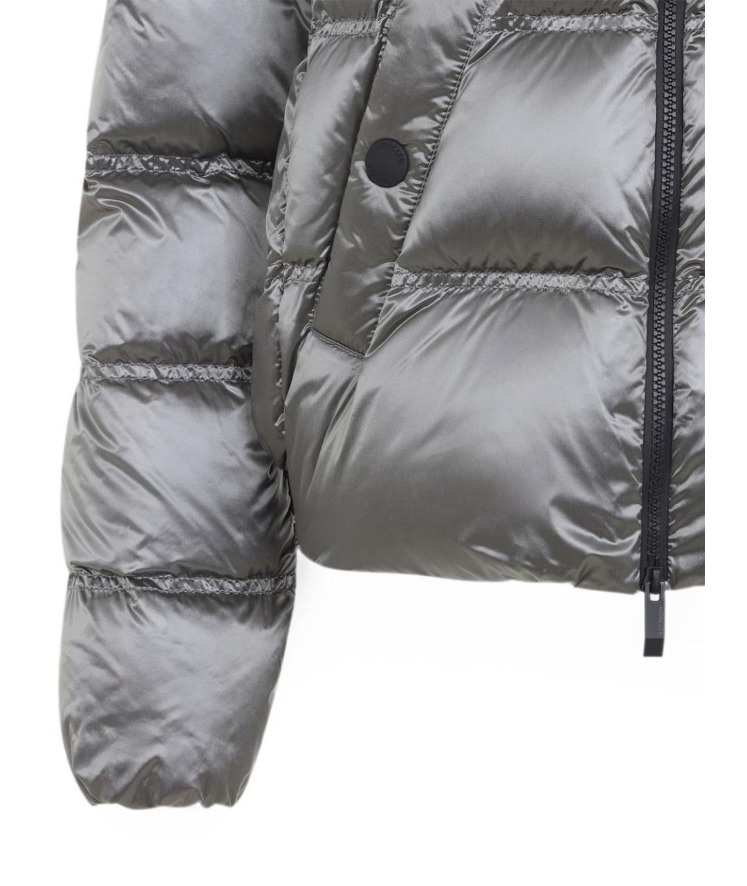 MONCLER Серая полиамидовая куртка, фото 4