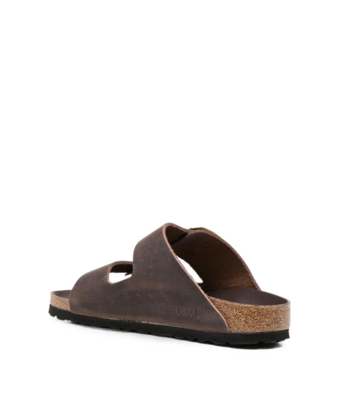 BIRKENSTOCK Коричневые кожаные сандалии, фото 4