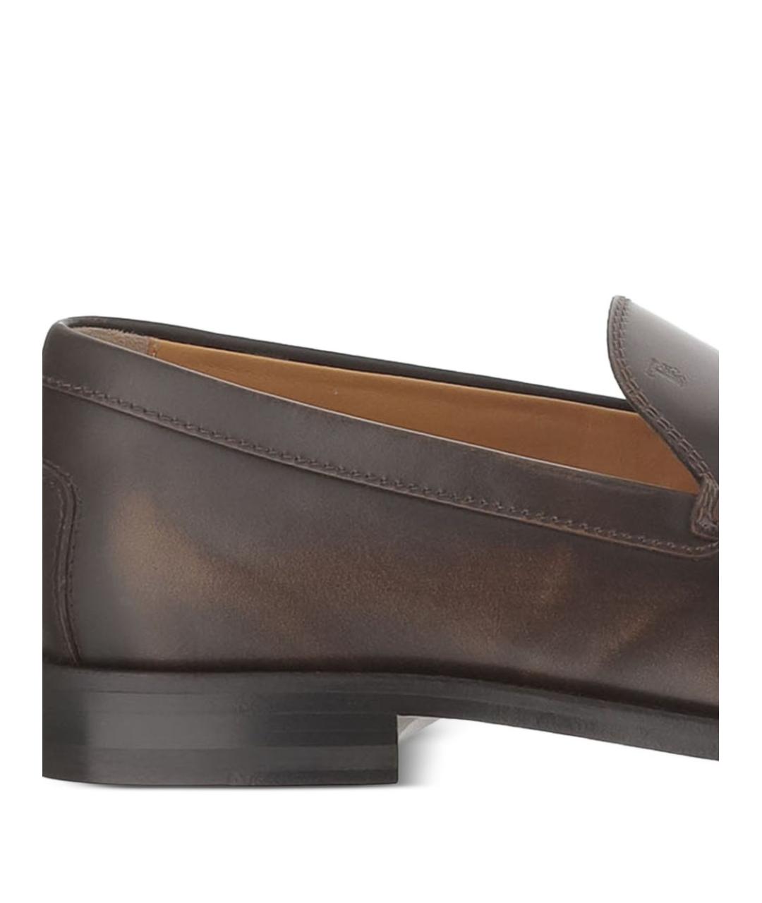 TOD'S Коричневые кожаные лоферы, фото 3