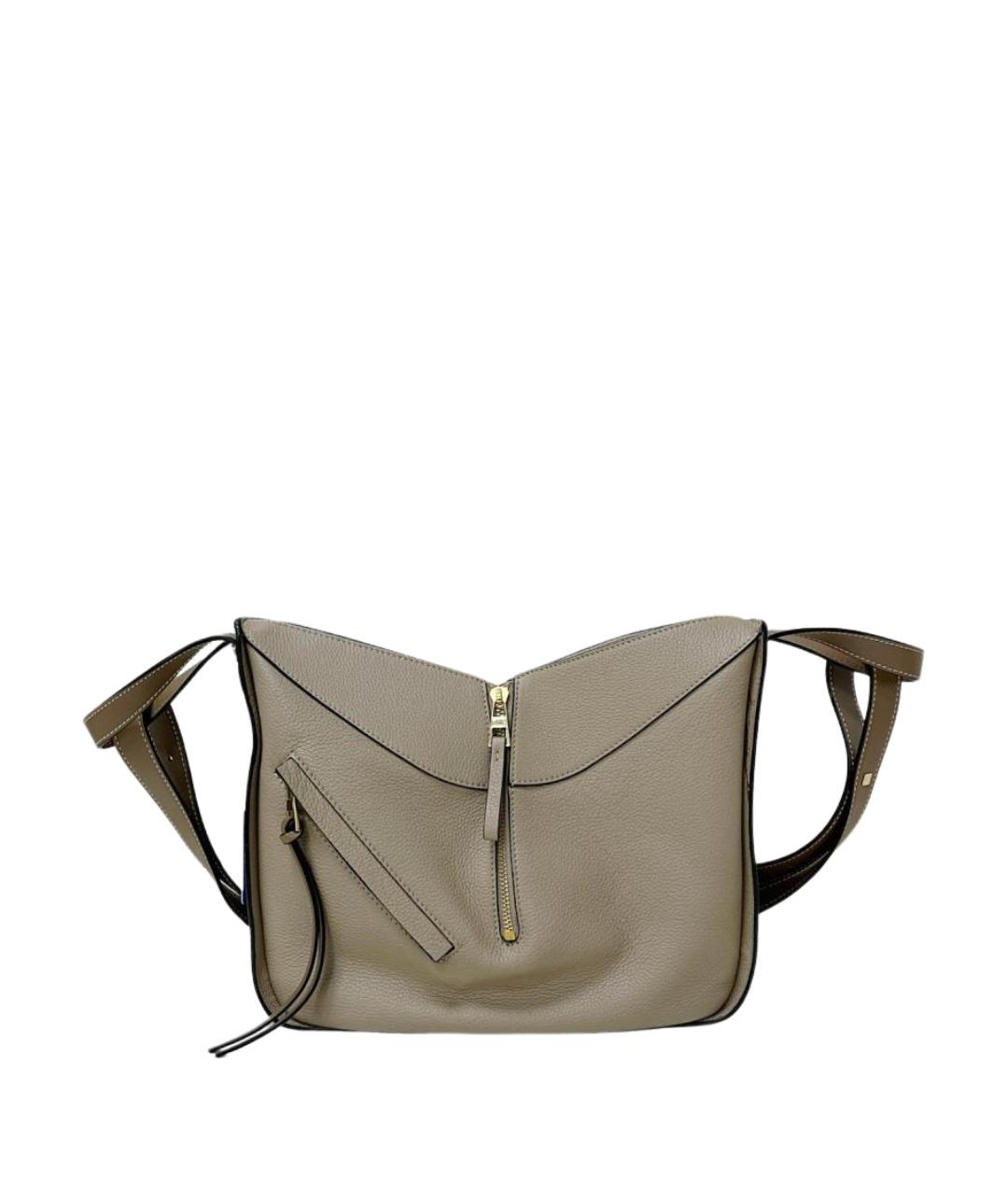 LOEWE Бежевая кожаная сумка через плечо, фото 1