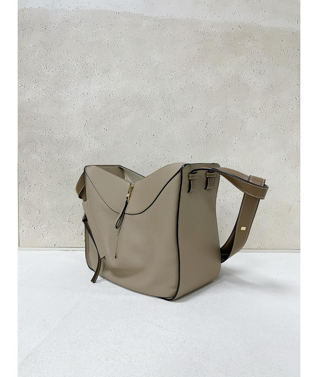 LOEWE Бежевая кожаная сумка через плечо, фото 2