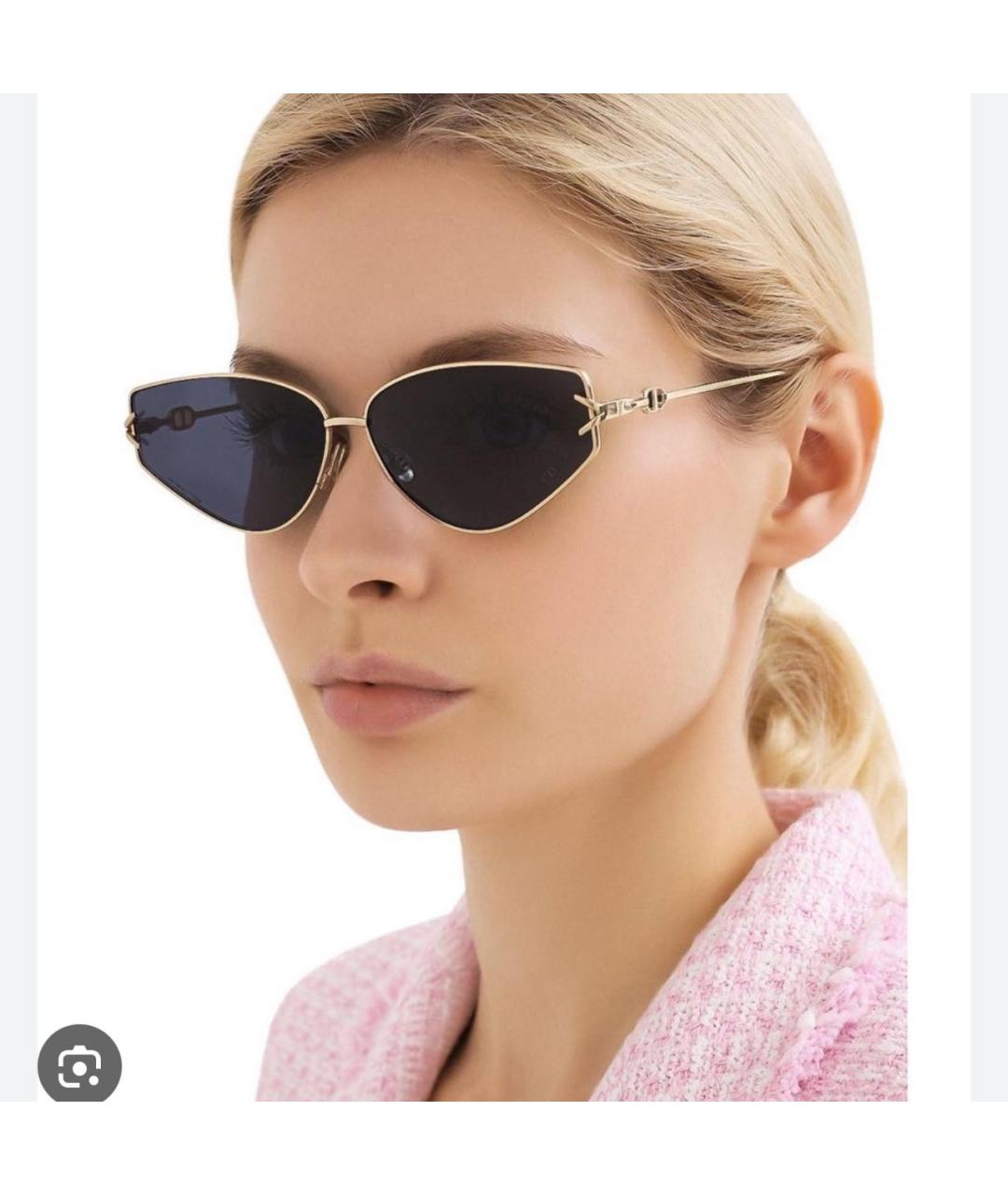 CHRISTIAN DIOR Фиолетовые металлические солнцезащитные очки, фото 2