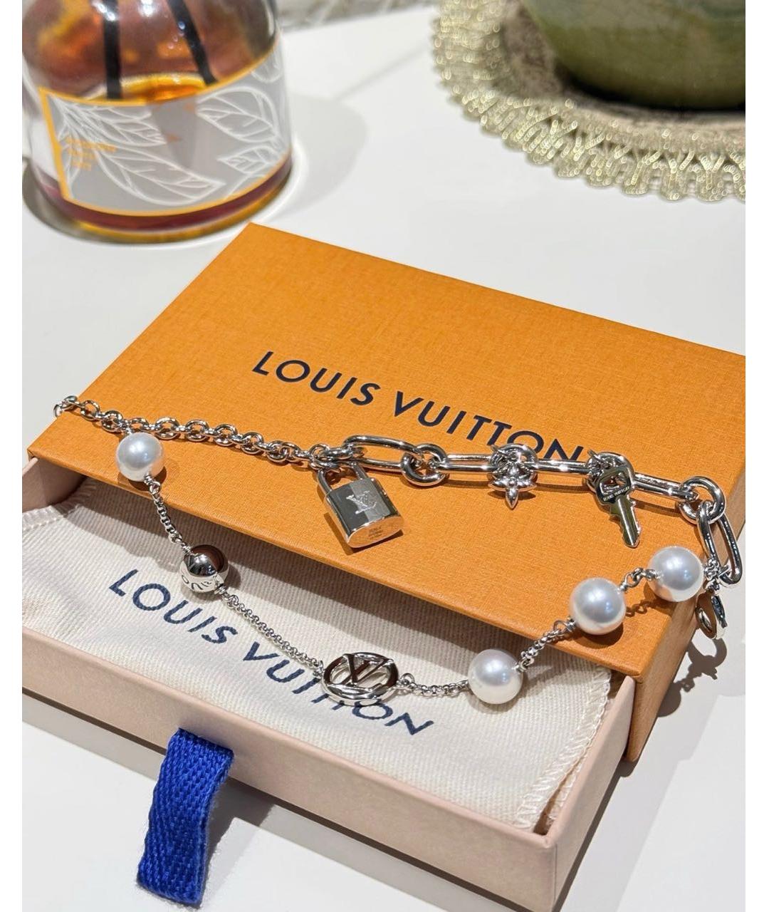 LOUIS VUITTON Серебряный металлический браслет, фото 2