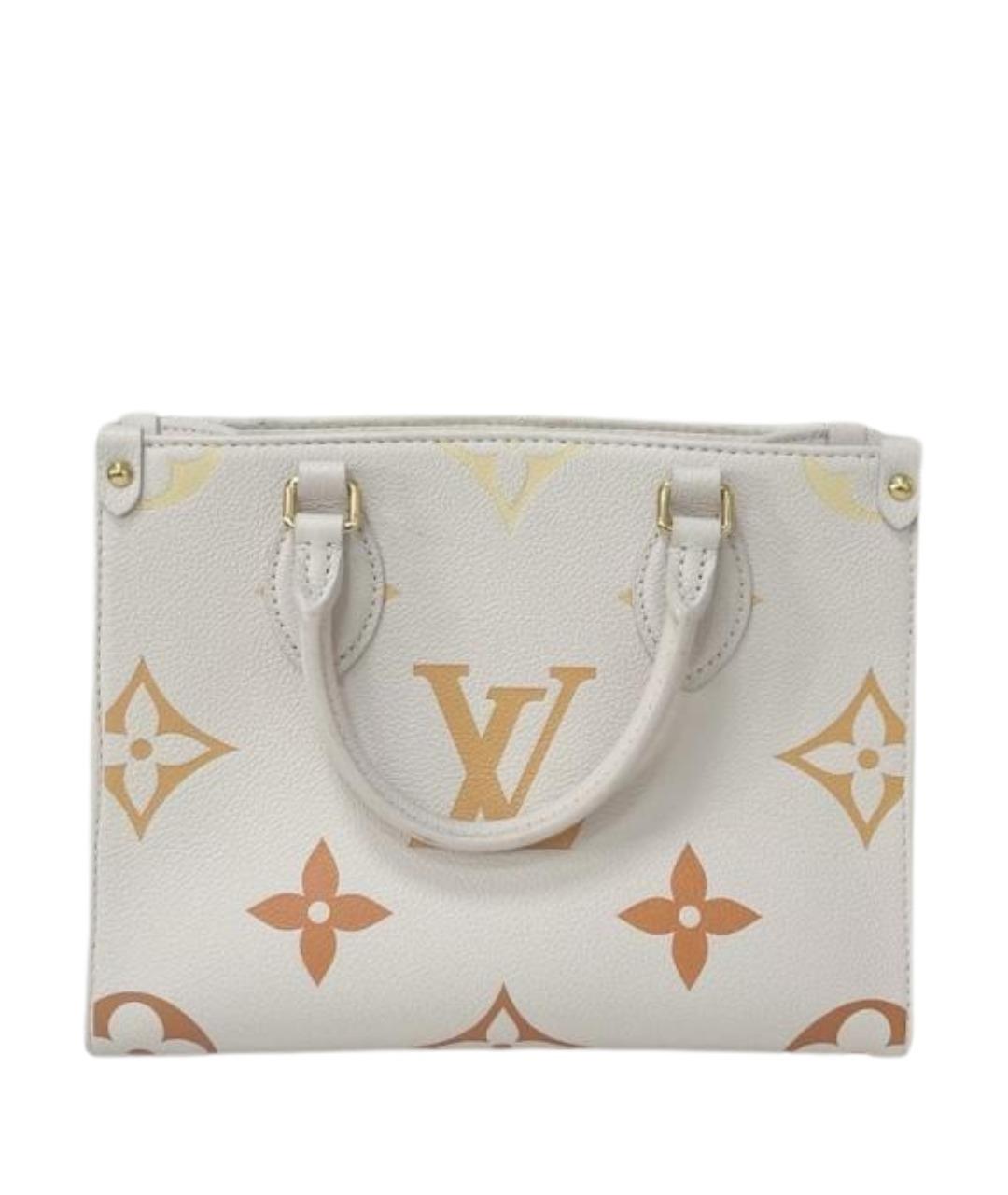 LOUIS VUITTON Бежевая кожаная сумка тоут, фото 1