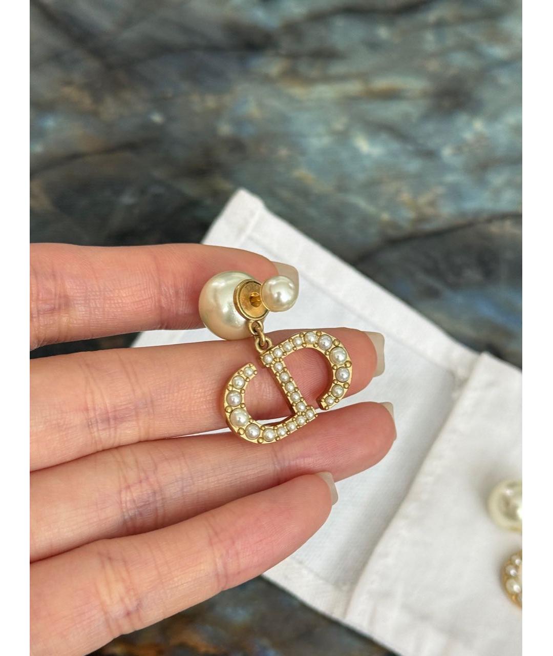 CHRISTIAN DIOR Золотые серьги, фото 3