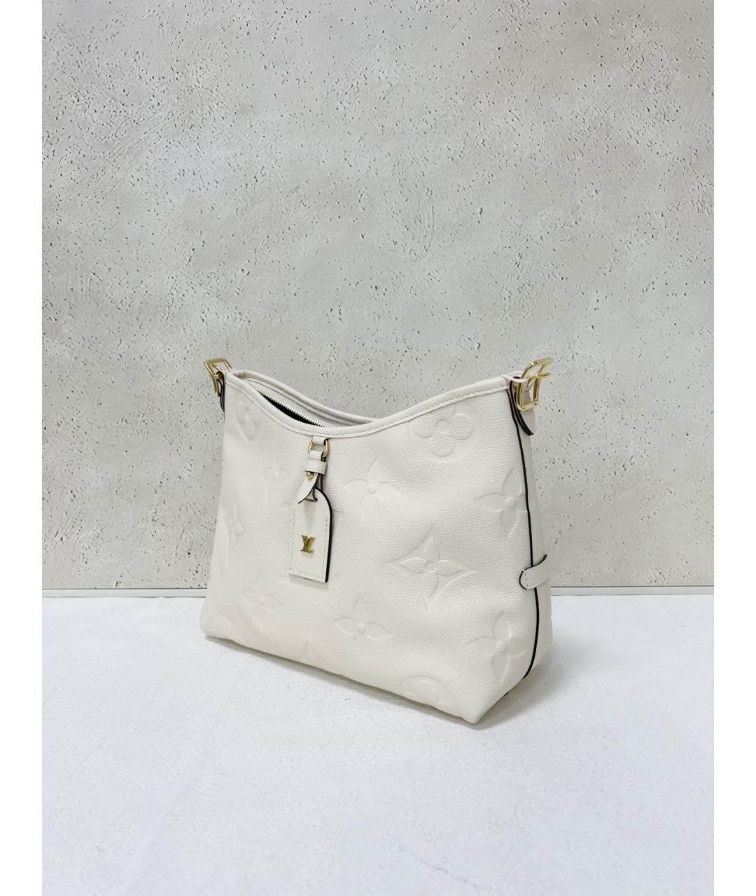 LOUIS VUITTON Белая кожаная сумка через плечо, фото 4