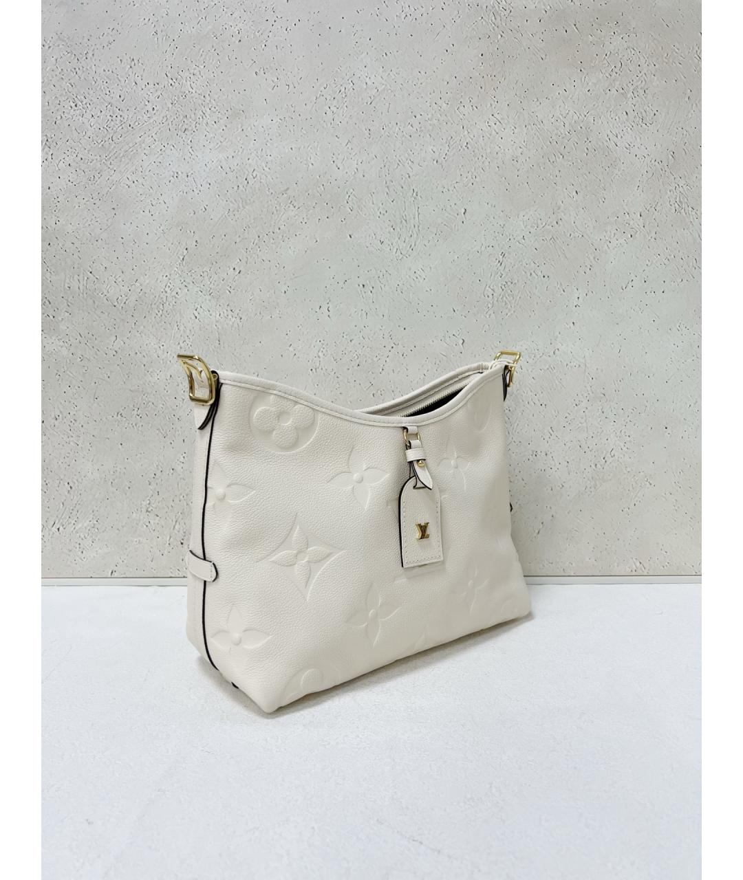 LOUIS VUITTON Белая кожаная сумка через плечо, фото 3