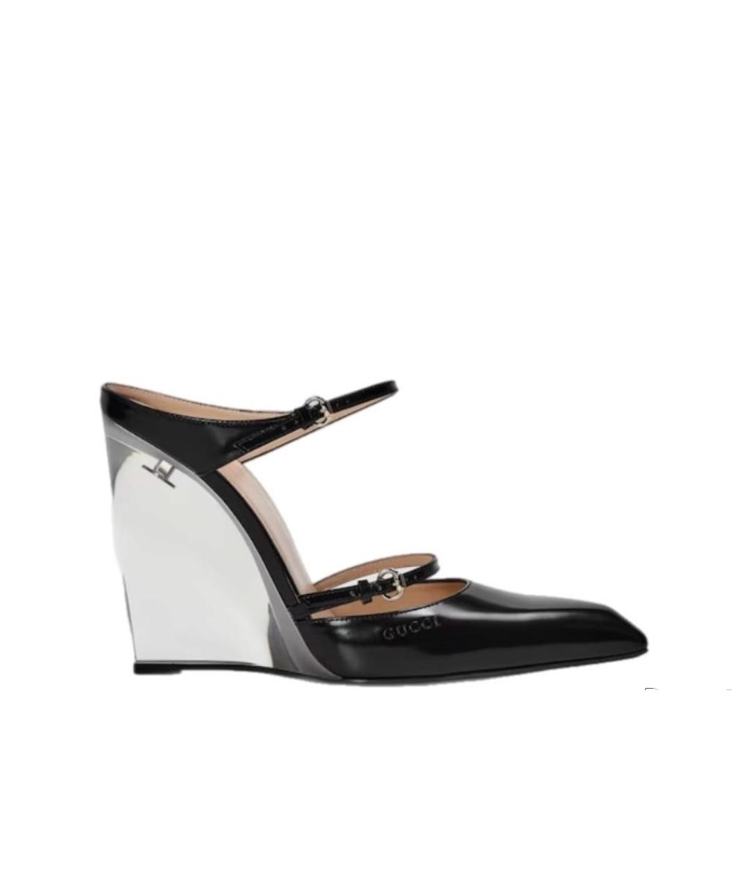 GUCCI Черные кожаные мюли, фото 9