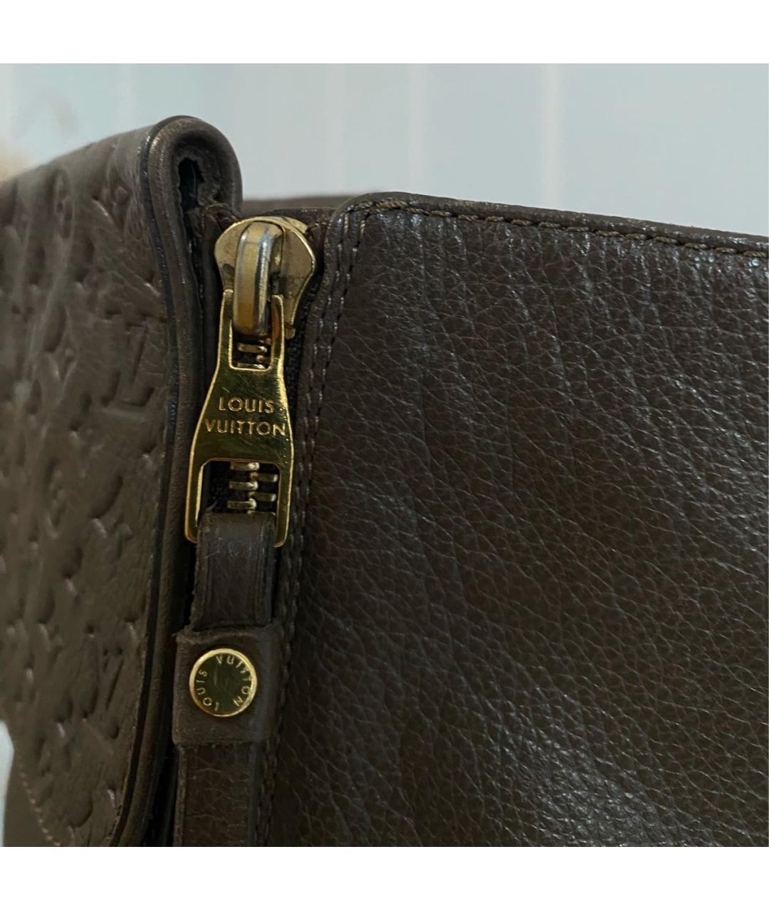 LOUIS VUITTON Коричневые кожаные сапоги, фото 6