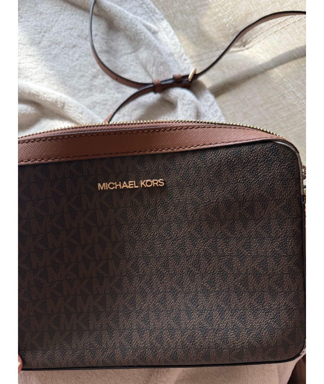 MICHAEL MICHAEL KORS Коричневая сумка через плечо, фото 5