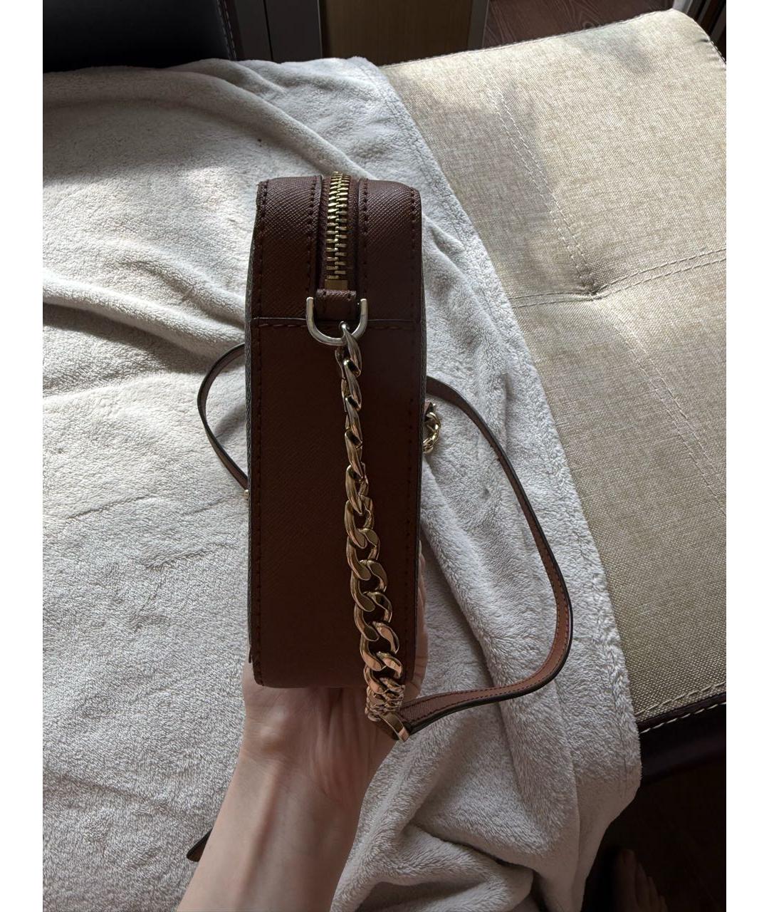 MICHAEL MICHAEL KORS Коричневая сумка через плечо, фото 3