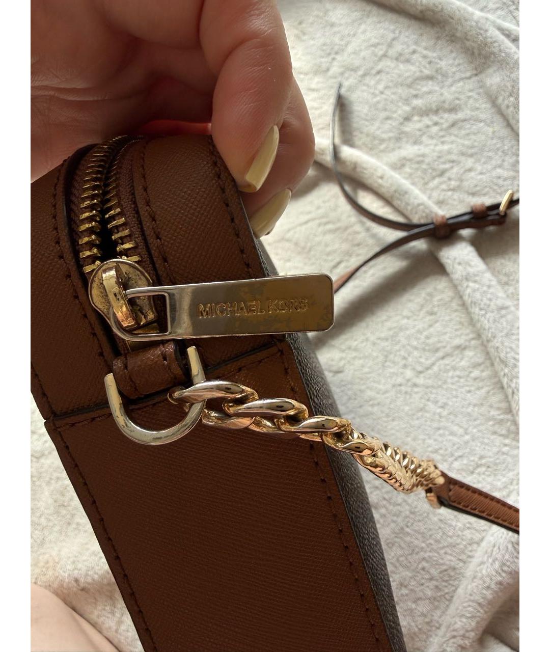 MICHAEL MICHAEL KORS Коричневая сумка через плечо, фото 6