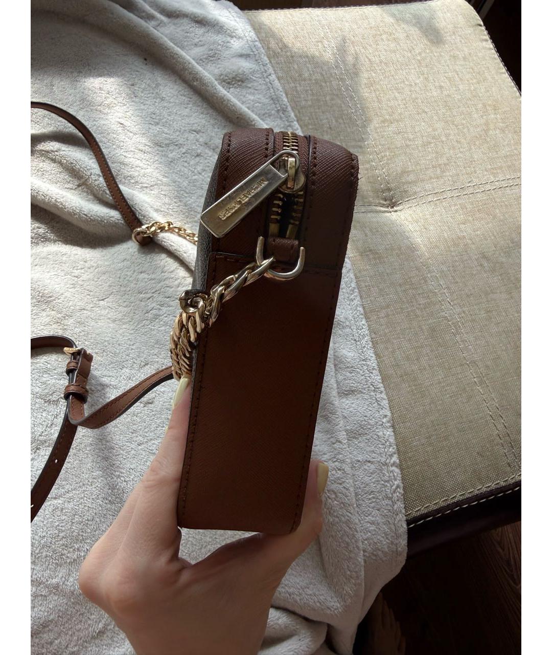 MICHAEL MICHAEL KORS Коричневая сумка через плечо, фото 2