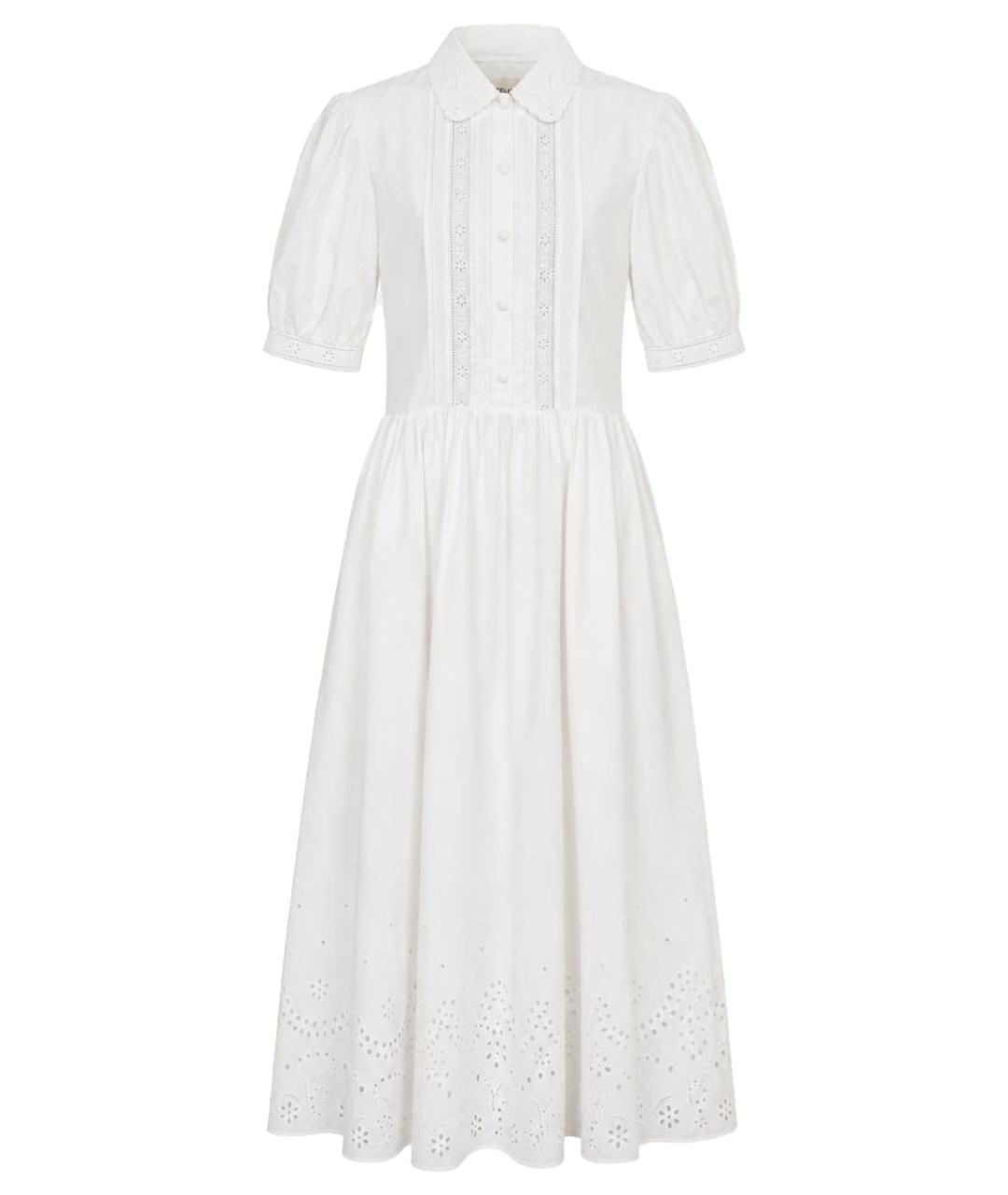 CELINE Белое хлопковое повседневное платье, фото 1