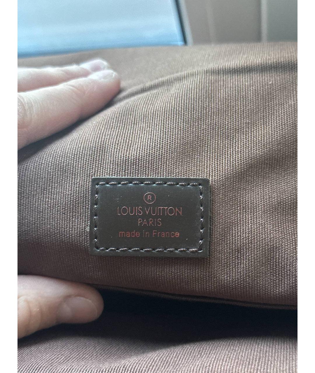 LOUIS VUITTON Коричневая кожаная поясная сумка, фото 3