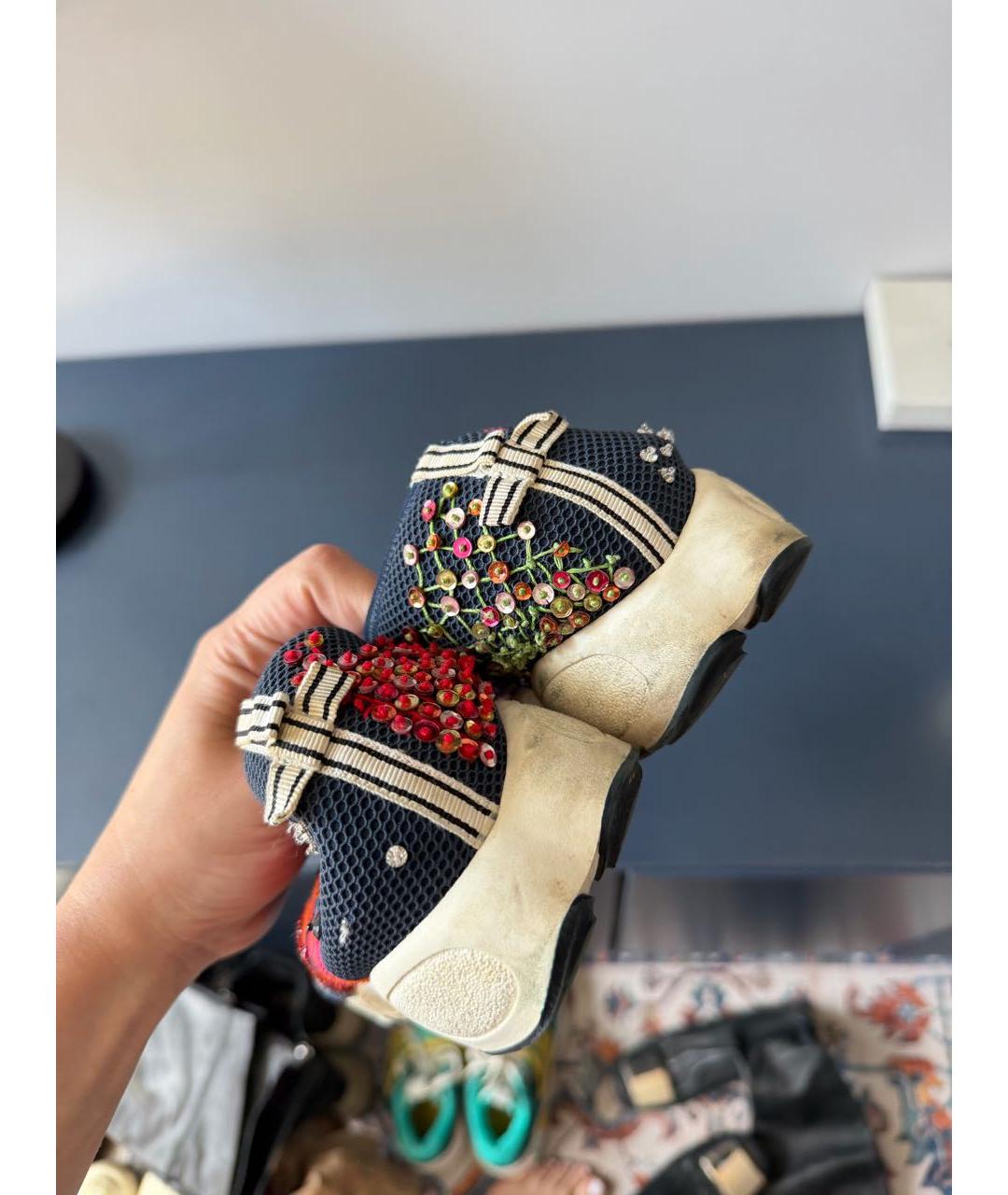 CHRISTIAN DIOR Мульти текстильные кеды, фото 3