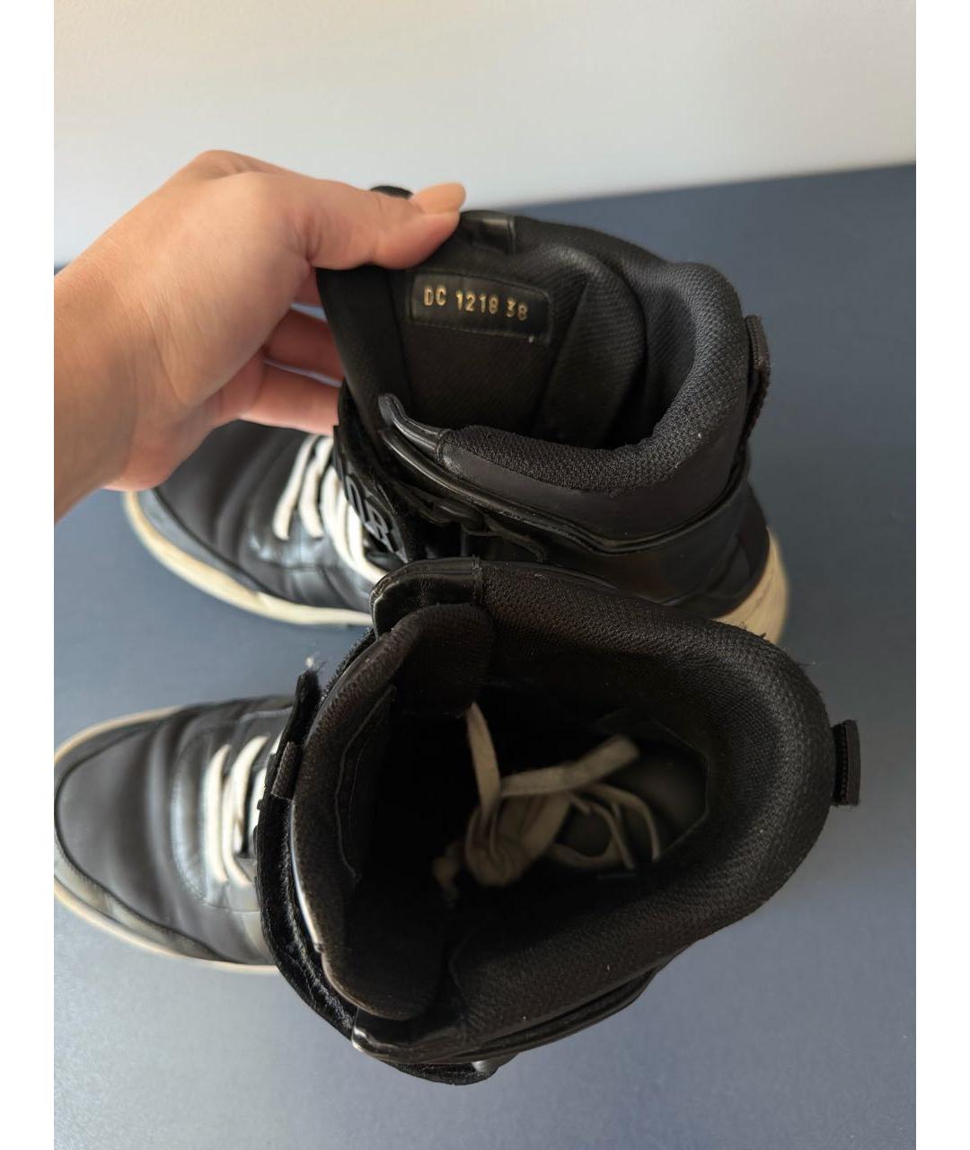 CHRISTIAN DIOR Черные кожаные кроссовки, фото 3