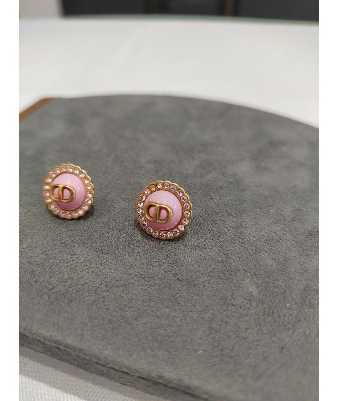 CHRISTIAN DIOR Розовые серьги, фото 3