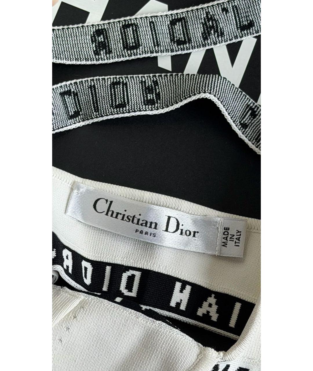 CHRISTIAN DIOR Белая вискозная майка, фото 3