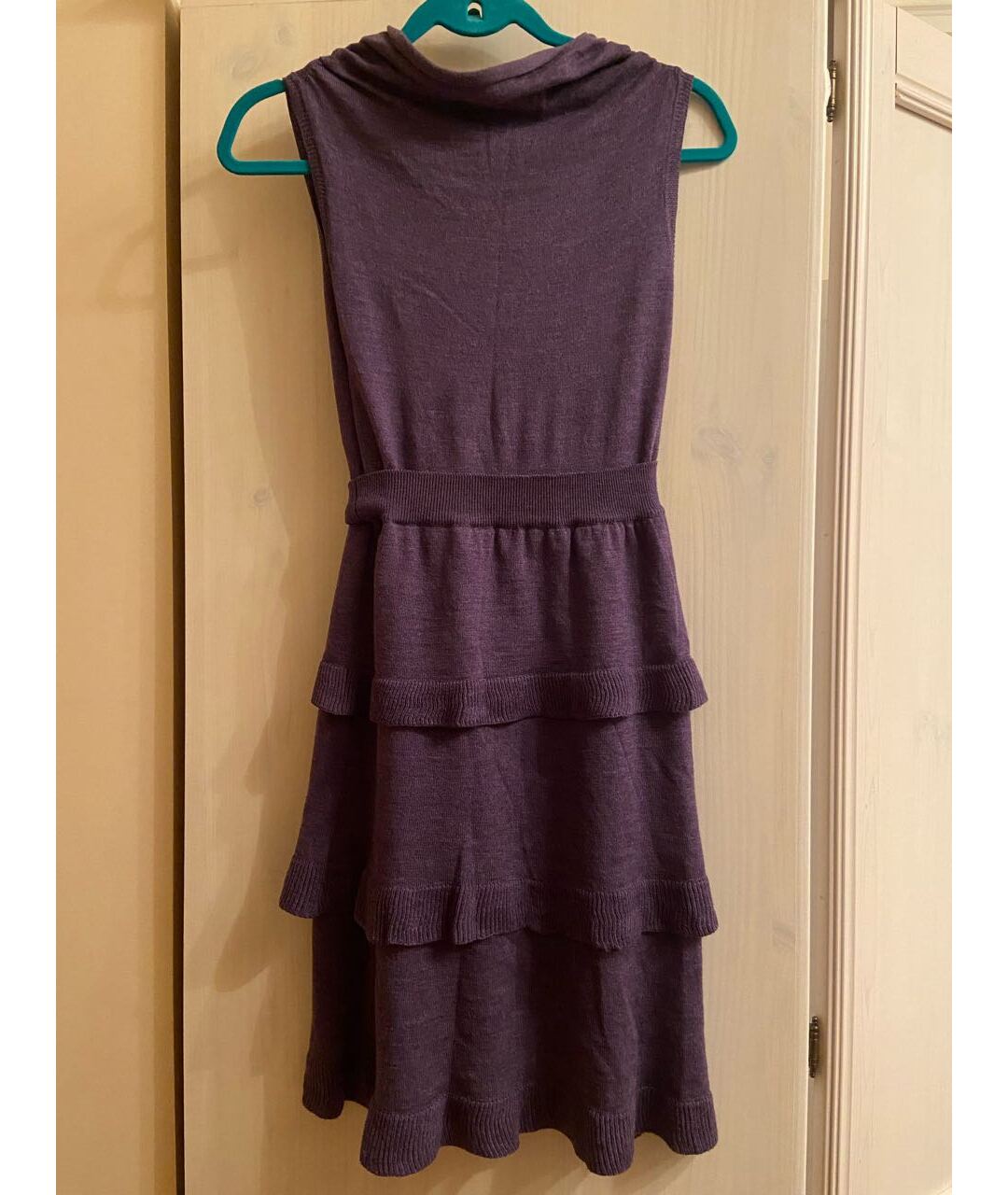 MOSCHINO Фиолетовое кашемировое повседневное платье, фото 5