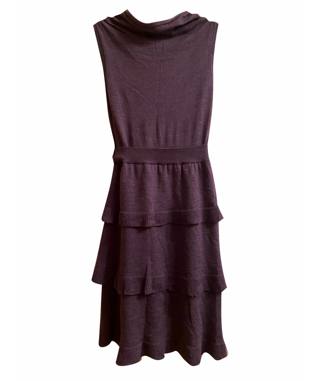 MOSCHINO Фиолетовое кашемировое повседневное платье, фото 1