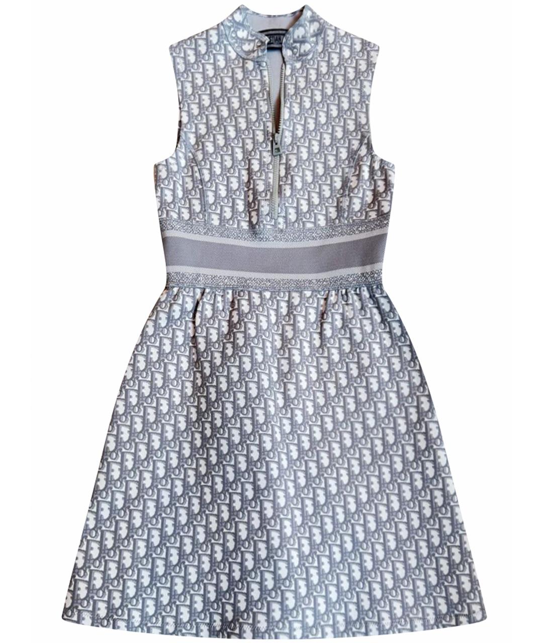 CHRISTIAN DIOR Серое вискозное повседневное платье, фото 1