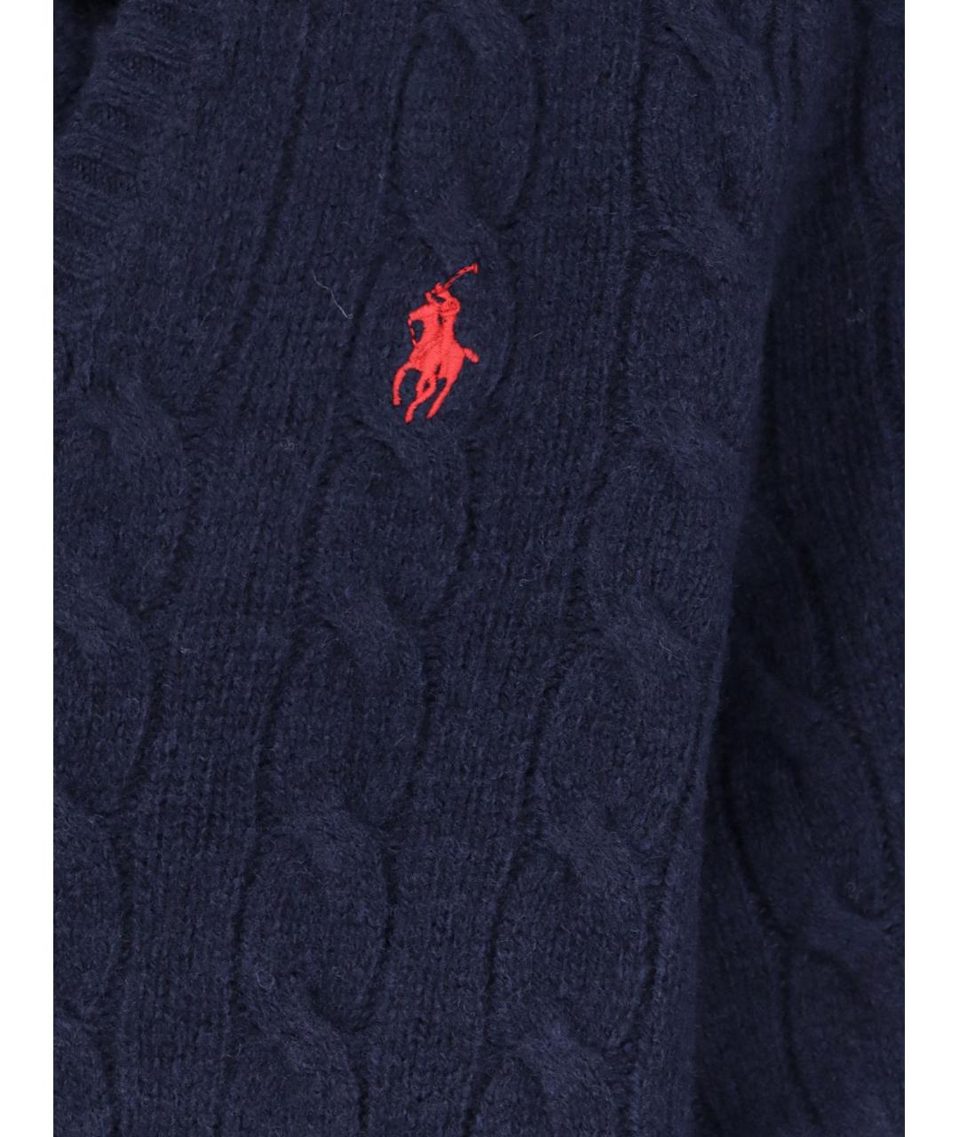 POLO RALPH LAUREN Синий шерстяной джемпер / свитер, фото 3