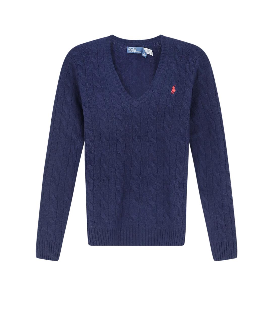 POLO RALPH LAUREN Синий шерстяной джемпер / свитер, фото 1