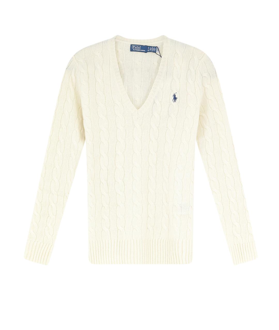 POLO RALPH LAUREN Бежевый шерстяной джемпер / свитер, фото 1