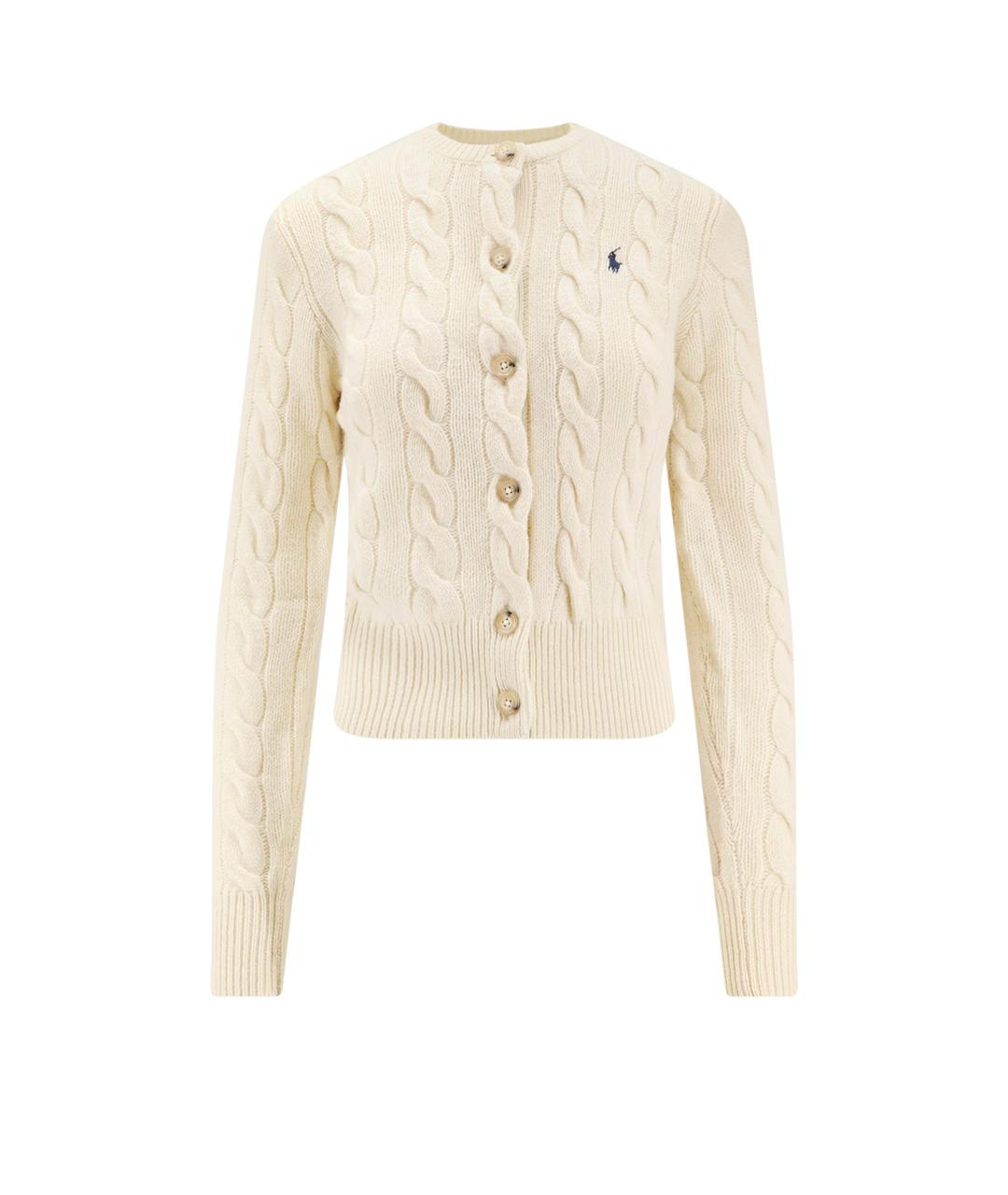 POLO RALPH LAUREN Бежевый шерстяной кардиган, фото 1