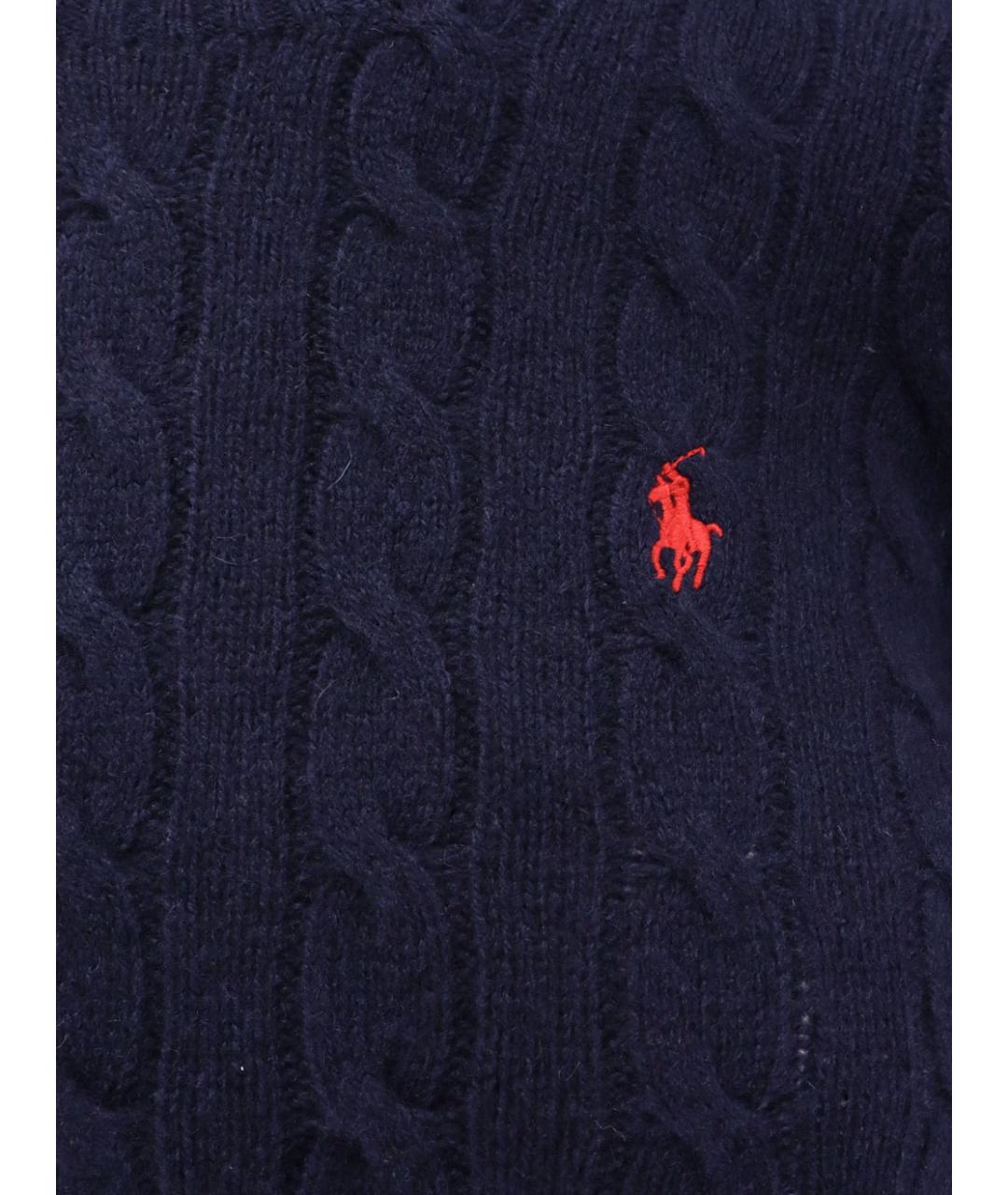 POLO RALPH LAUREN Синий шерстяной джемпер / свитер, фото 3