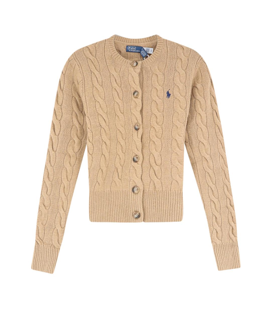 POLO RALPH LAUREN Бежевый шерстяной кардиган, фото 1