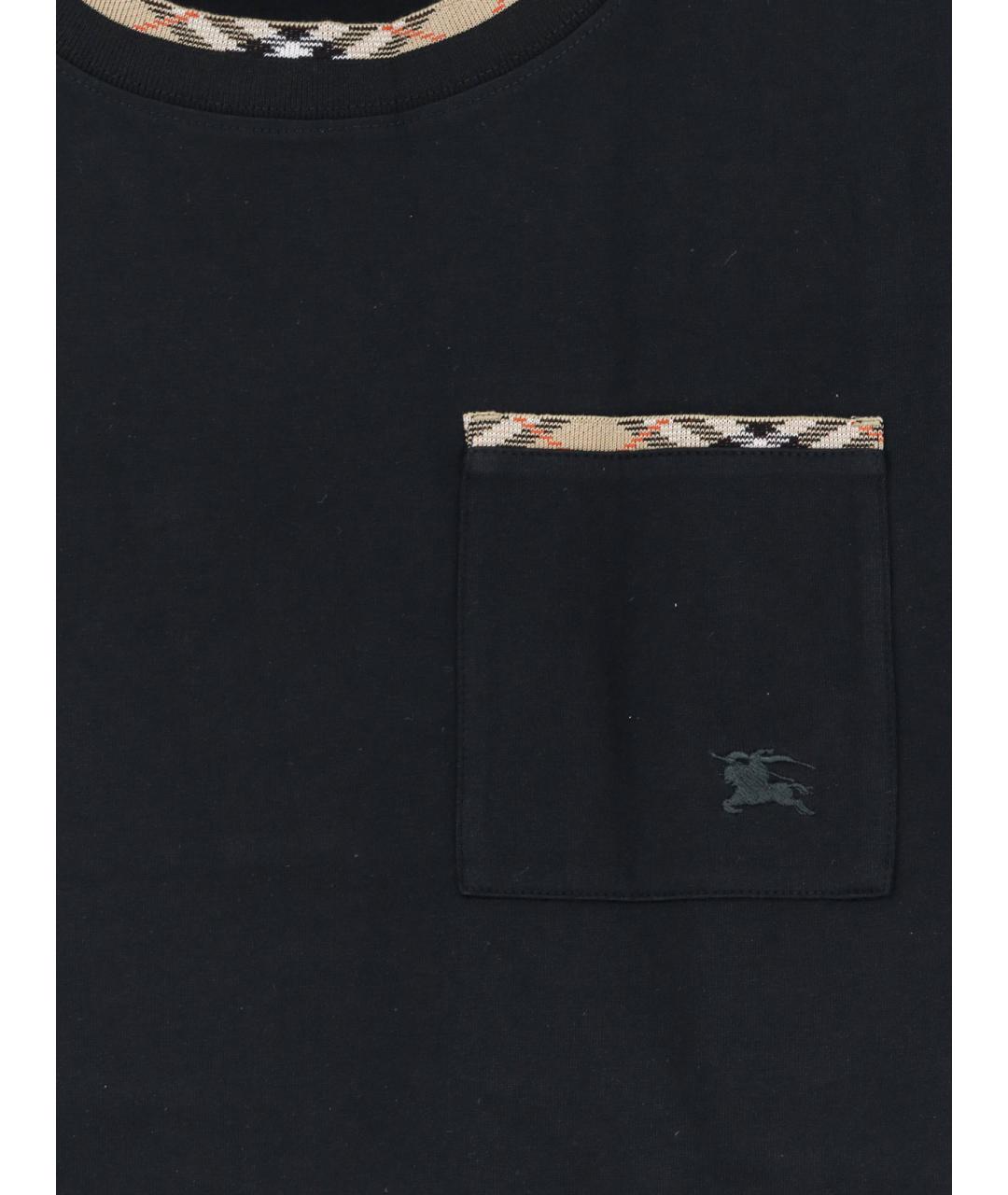BURBERRY Черная футболка, фото 3
