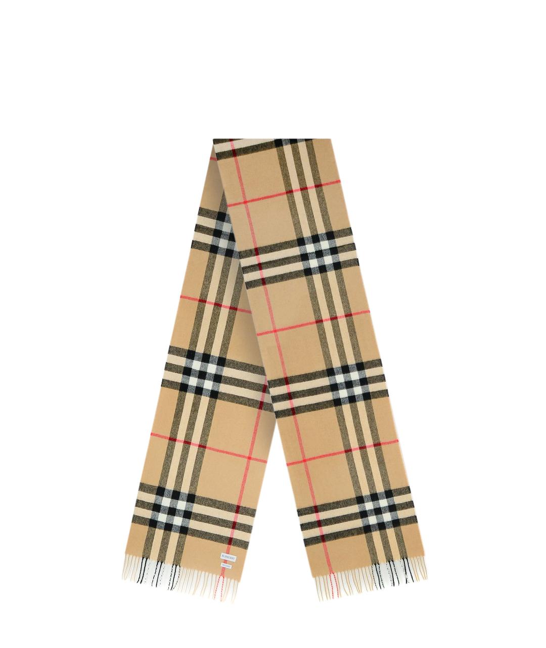BURBERRY Бежевый кашемировый шарф, фото 3