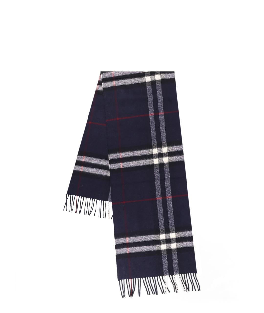BURBERRY Темно-синий кашемировый шарф, фото 4