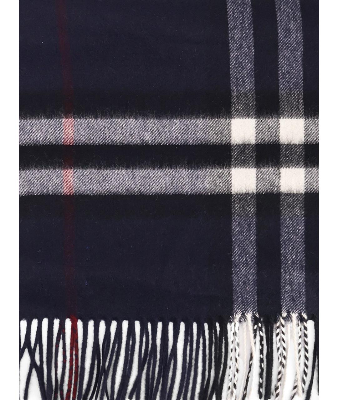 BURBERRY Темно-синий кашемировый шарф, фото 2