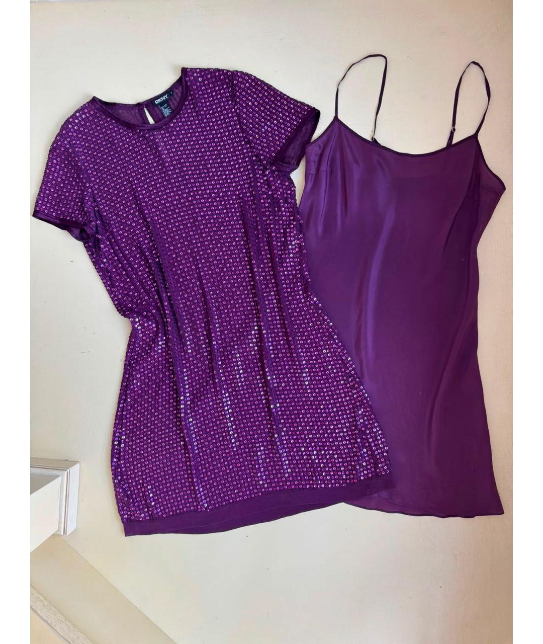 DKNY Фиолетовое повседневное платье, фото 2