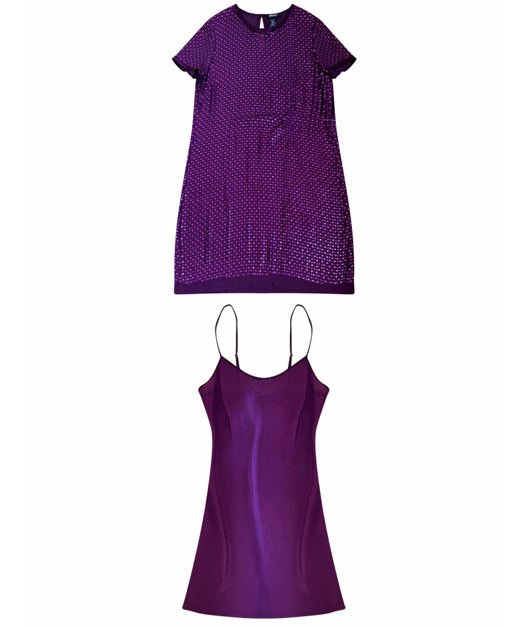 DKNY Фиолетовое повседневное платье, фото 1