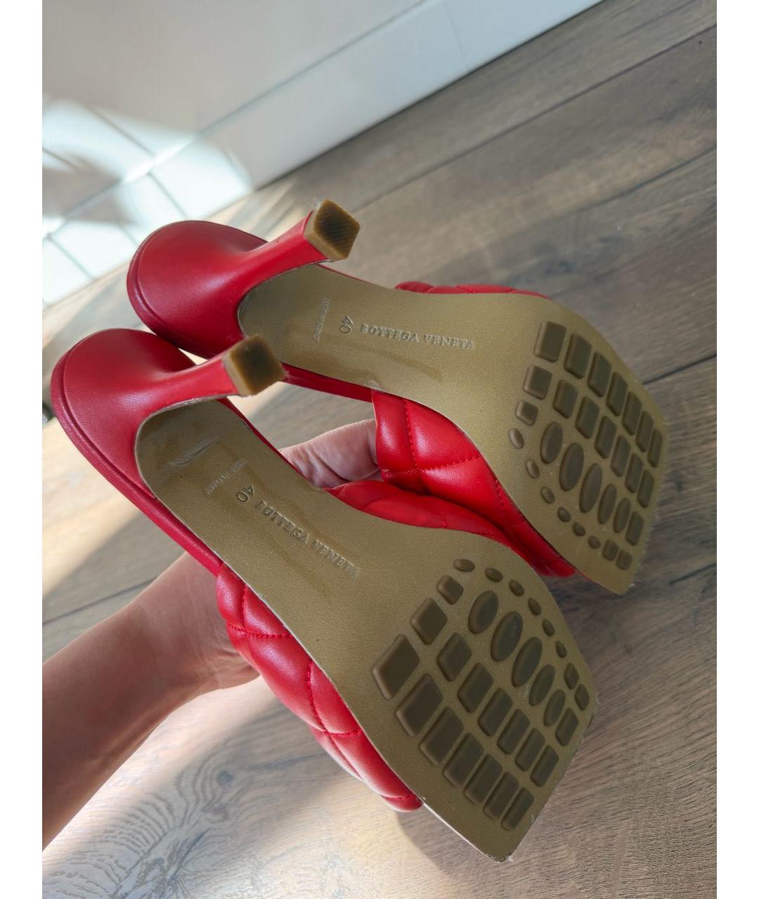 BOTTEGA VENETA Красные кожаные туфли, фото 5