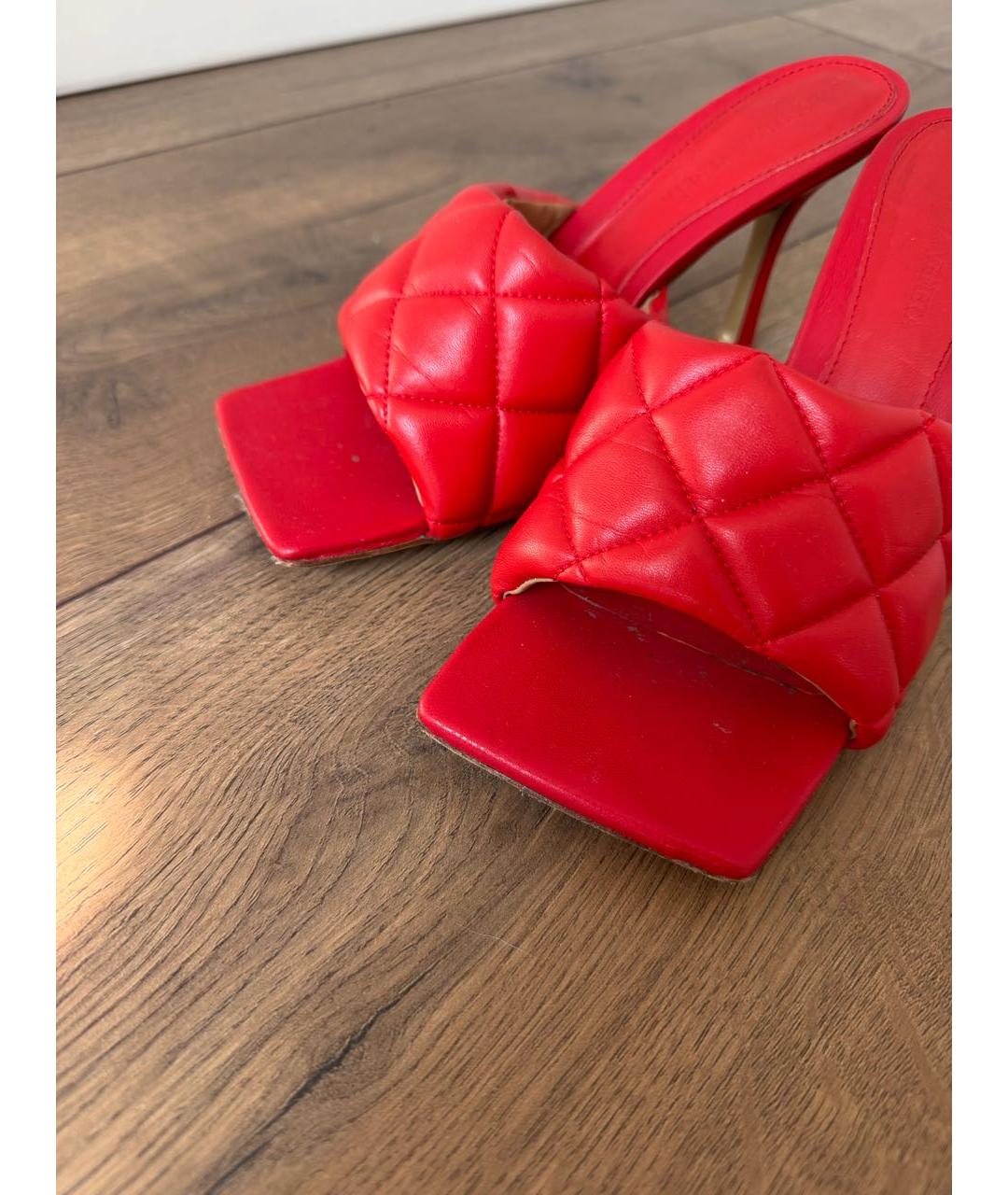 BOTTEGA VENETA Красные кожаные туфли, фото 3