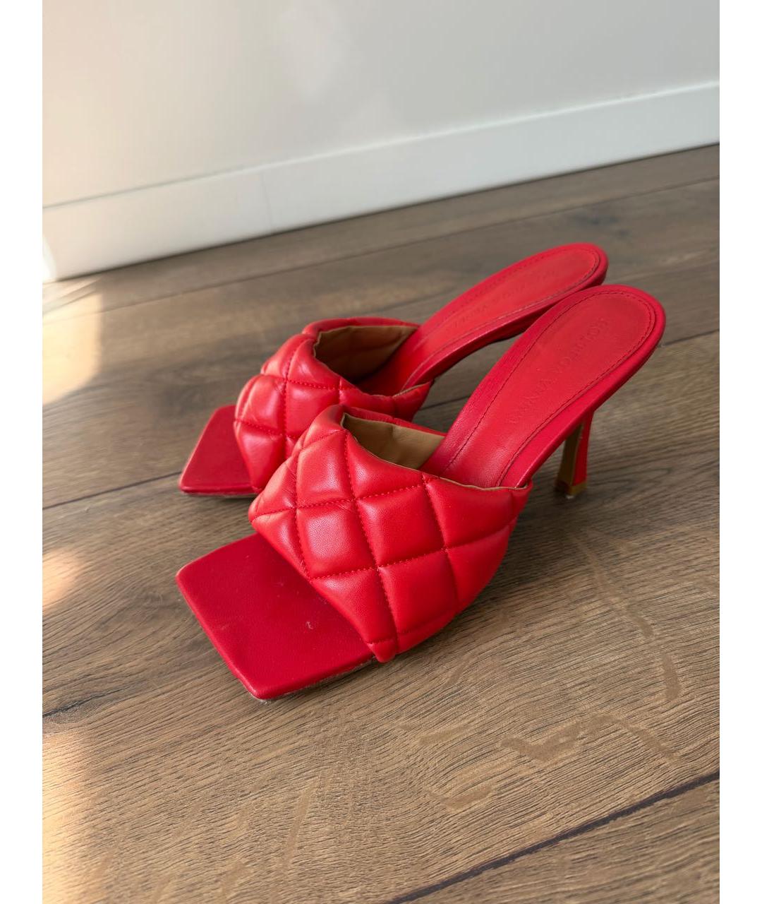BOTTEGA VENETA Красные кожаные туфли, фото 6