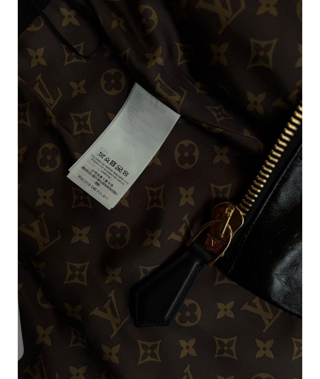 LOUIS VUITTON Черная кожаная юбка мини, фото 5