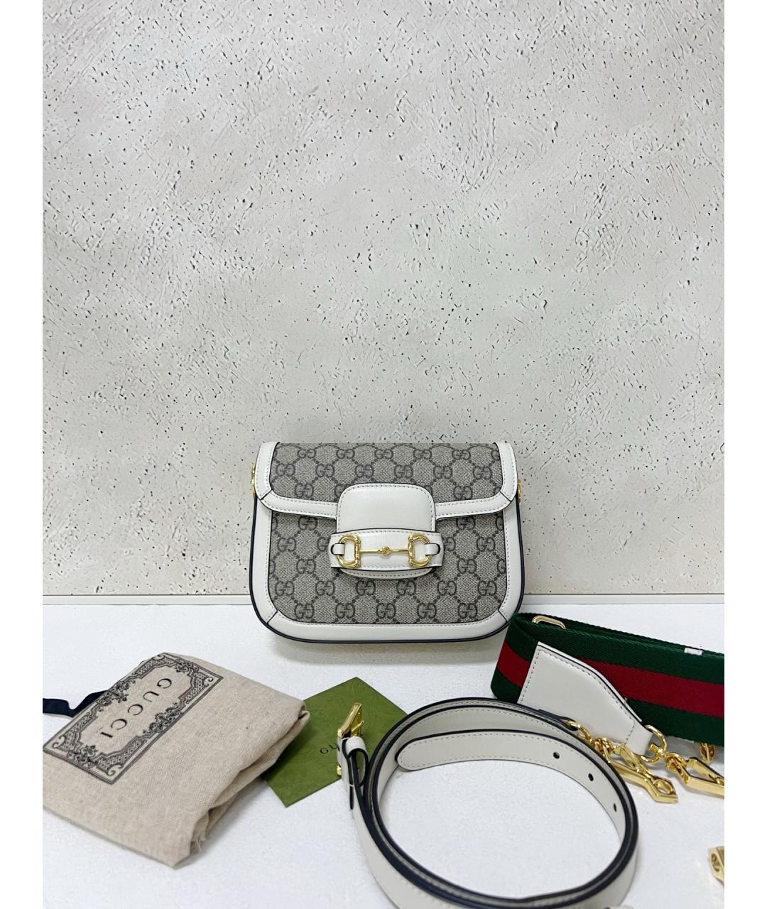 GUCCI Белая сумка через плечо из искусственной кожи, фото 7