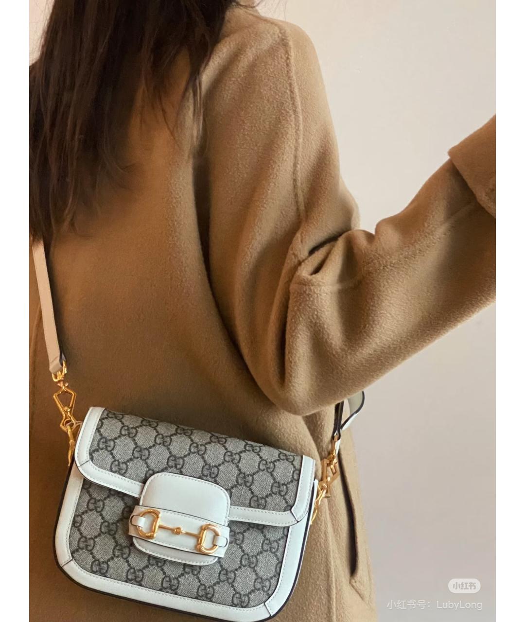 GUCCI Белая сумка через плечо из искусственной кожи, фото 6