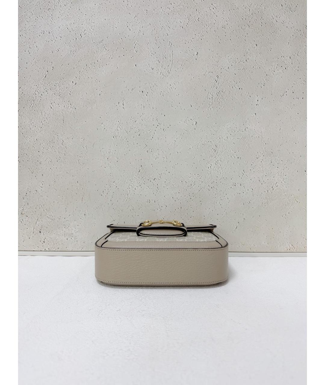 GUCCI Бежевая сумка через плечо из искусственной кожи, фото 5