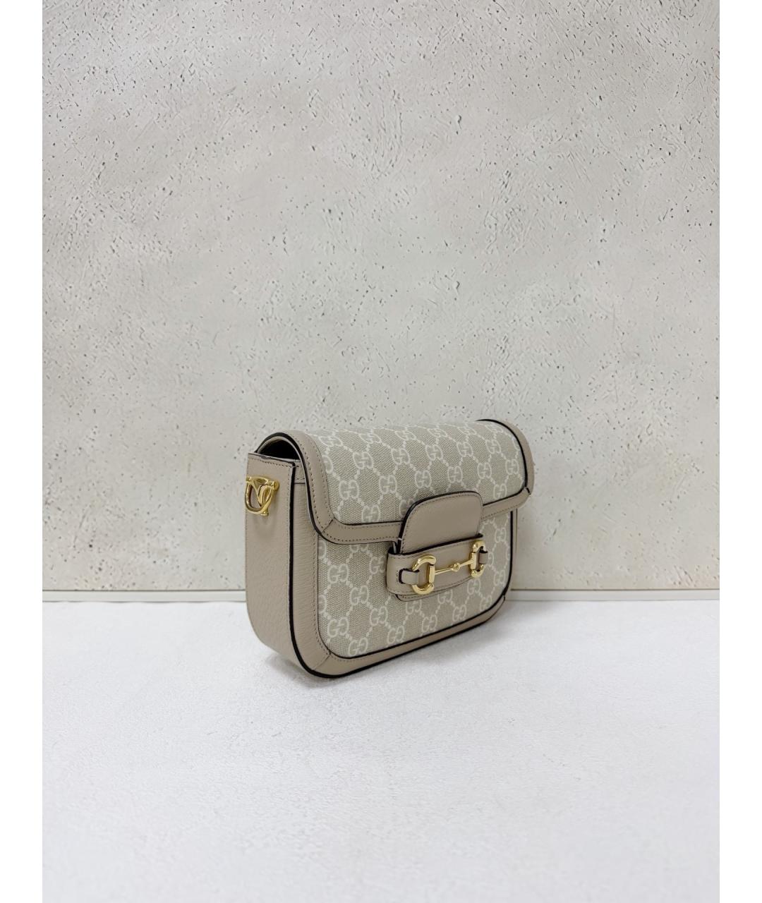 GUCCI Бежевая сумка через плечо из искусственной кожи, фото 4
